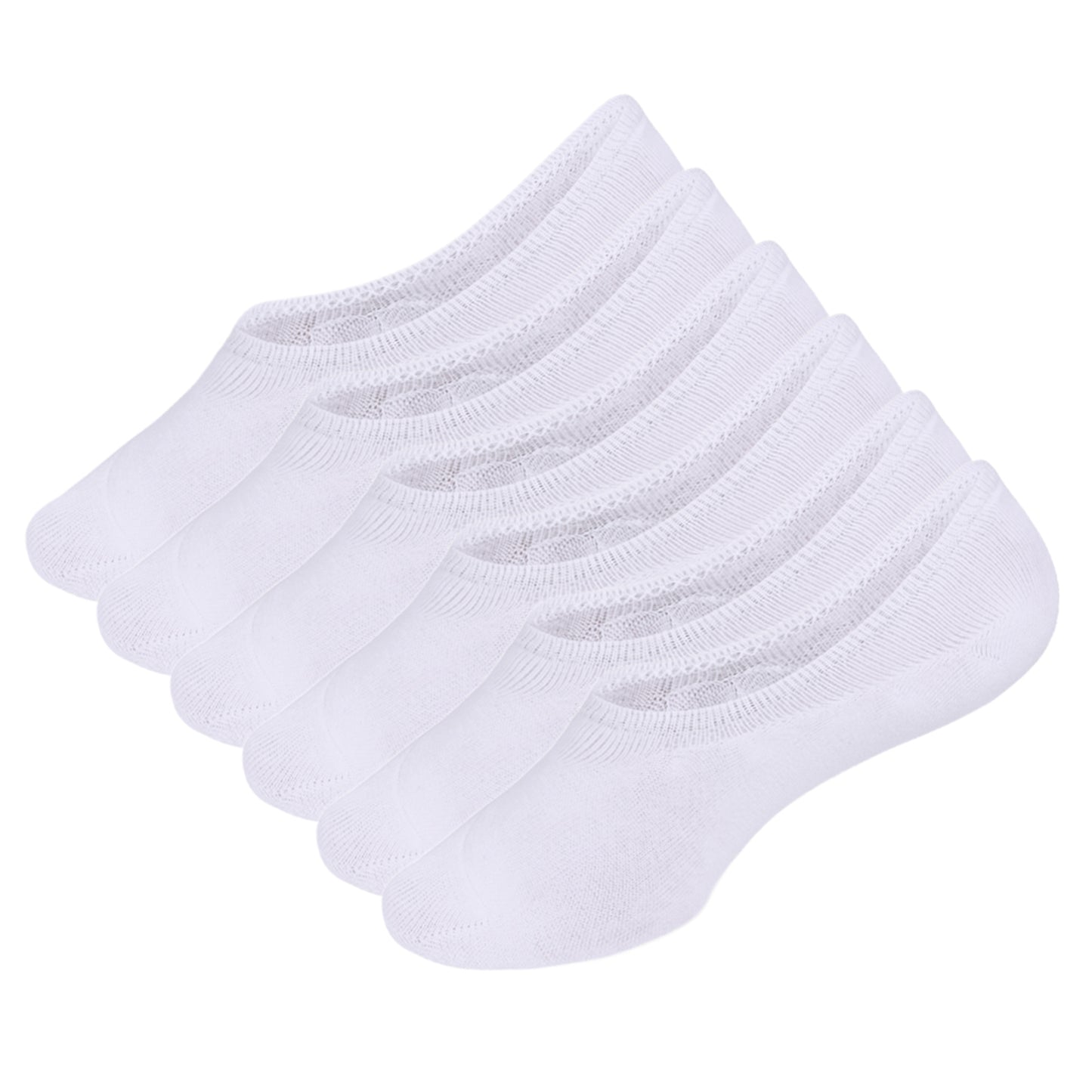 WHISPER DEER Women No Show Socks Invisible Cotton Non-slip Low-cut soc
