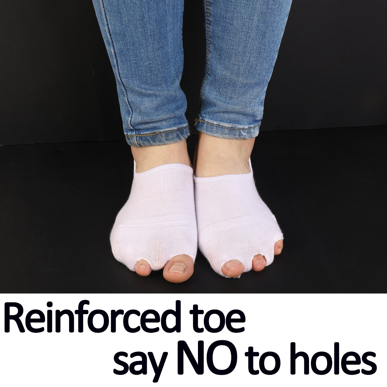 WHISPER DEER Women No Show Socks Invisible Cotton Non-slip Low-cut socks
